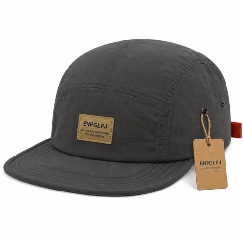 Vintage Japanese Streetwear Snapback Cap Lightweight Breathable Street Style Baseball Hat Hip-Hop Casual Duckbill Cap(Dark Gray)