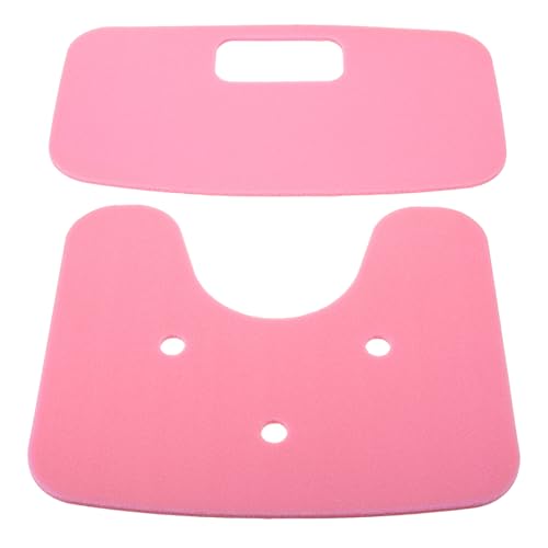 STOBAZA 2 Piezas Alfombrilla Antideslizante para Silla de Ducha Agujeros, Cojín de Asiento en Xpe Rosa, Fácil Mantenimiento para Personas Mayores y Discapacitadas en Ducha