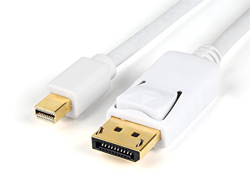 MacLab. Thunderbolt Displayport 変換 ケーブル オス 1.8m ホワイト DP 4K 60Hz Mini Displayport サンダーボルト ミニディスプレイポート 相性保証付き ※HDMIでは使用できません