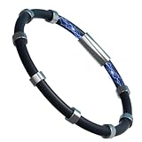 [Hanature] 静電気除去 ブレスレット 静電気防止グッズ【2025 年の新しいアップグレード】 8つのリングにアップグレード 静電気をより早く除去します 磁気 スポーツ シリコンブレスレット 防水 おしゃれ 男女兼用 秋冬乾燥季節対応，（長さ18cm、ブラック）