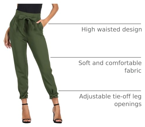 Image of GRACE KARIN Womens Casual High Waist Pencil Pants Paper Bag Pants for Work