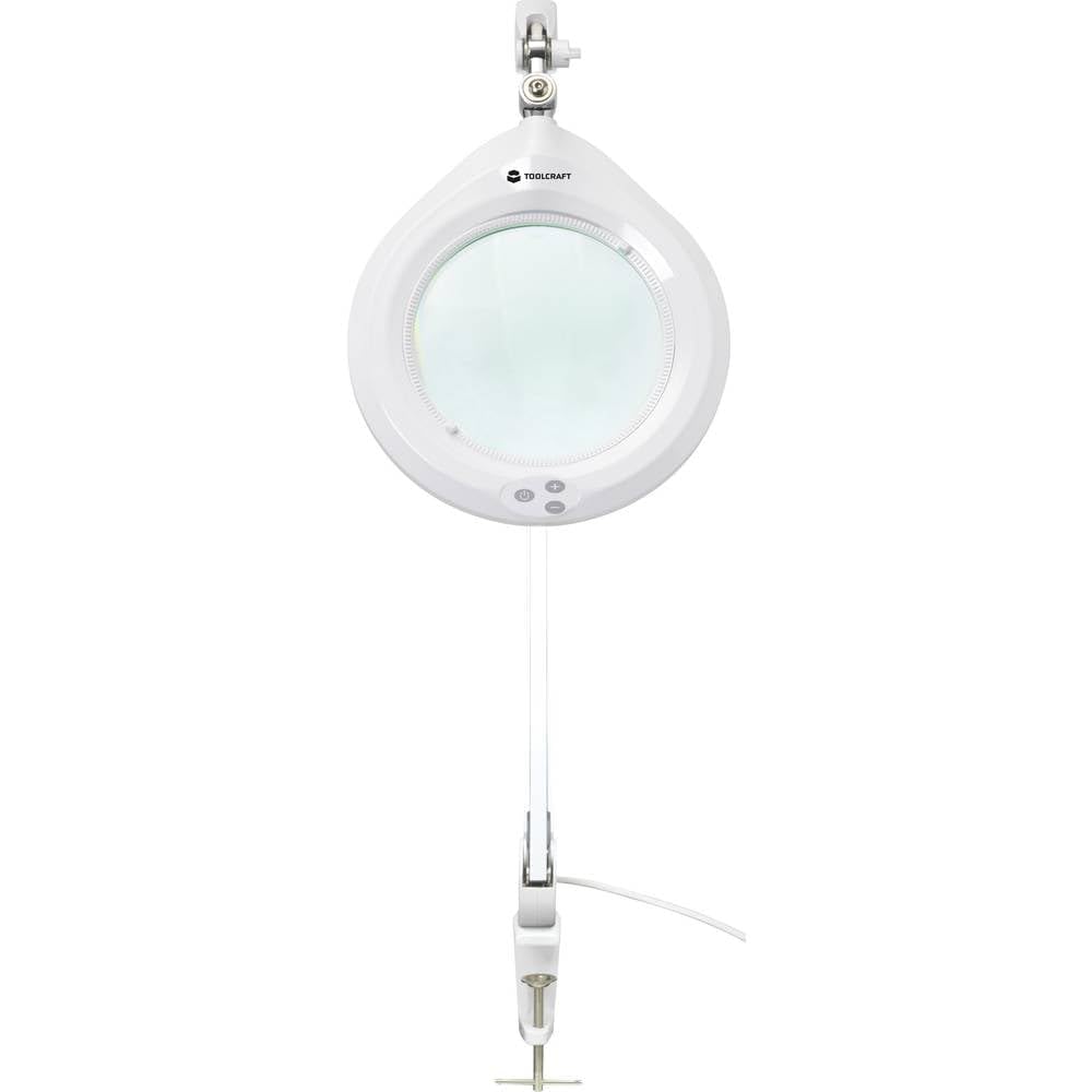 TOOLCRAFT TO-7427319 Lampe loupe LED avec borne 1160 LM 178 mm (7) Grossissement=1.75 x 17.8 cm Classe d'efficacité én