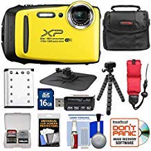 Fujifilm FinePix XP130 Shock & Waterproof Wi-Fi Digital Camera (Yellow) with 16GB Card + Battery + Case + Tripod + Strap + Kit