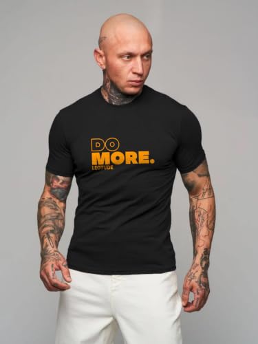 Image of LEOTUDE Mens Polycotton Boxy Regular Fit Printed Half Sleeve Round Neck Combo Dailywear & Gym Tshirts for Man (Colour: Multicolor)