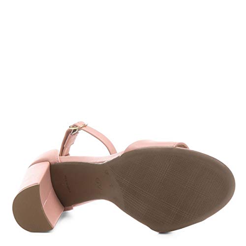 Sandália Drezzup Salto Grosso Feminina - Rosa Claro - 39