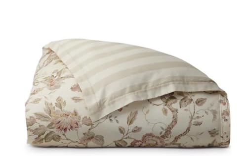 Ralph Lauren Elsie Jacobean Floral Full Queen Sateen Cotton Comforter only Neutral Cream Beige Olive...