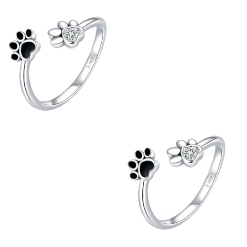 Bague patte de chien en argent pour femme le cadeau idéal de Saint-Valentin
