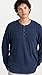 Faherty Men's Cloud Long Sleeve Henley, Navy Heather, Blue, M