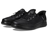Skechers Women's Hands Free Slip-Ins Skip Cute - B Cute Sweet Sneaker, Black/Black, 8.5