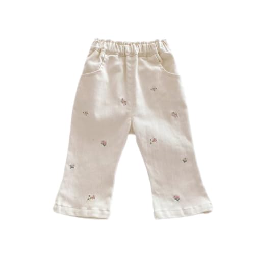 Baby Girls Cotton Bell-Bottoms Pants Toddler Jeans Outward Clothing,for 0-5 Years