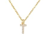 KJKJKJ Colliers Femmes Filles, Collier Initiale Lettre A B C D E F G H I J K L M N O P Q R S T U V W X Y Z Personnalisation Idées Cadeau Anniversaire Célébration Cadeau Saint Valentin (T)