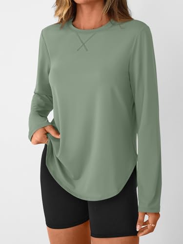 AUTOMET Long Sleeve Workout Tops for Women Athletic UPF 50+ Sun Rash Guard Shirts Running SPF Gym Quick Dry Clothes3