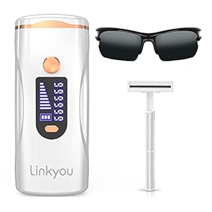 Linkyou IPL Haarentfernungsgerät, 999,999 Lichtimpulse Dauerhaft und Schmerzlos und Sicher, 9 Energieniveaus Laser Haarentfernung für Männer und Frauen Für Körper, Achseln, Gesicht, Bikini-Zone