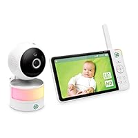 LeapFrog LF920HD 7" Pan & Tilt Video Baby Monitor, Colour Night Vision, Night Light, 2-Way Talk, Soothing Sounds, Temp/Humidity Sensor & Motion Detection, up to 15 Hours Battery Life