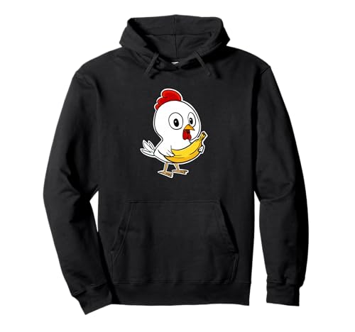 Lindo plátano de Pollo Sudadera con Capucha