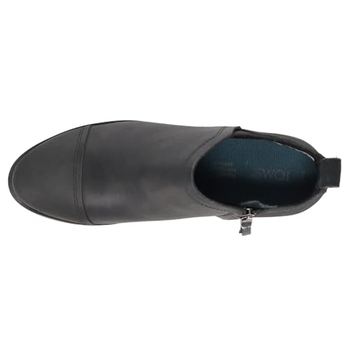 TOMS Womens Reese Round Toe Chelsea Casual Boots Ankle Low Heel 1-2" - Black4