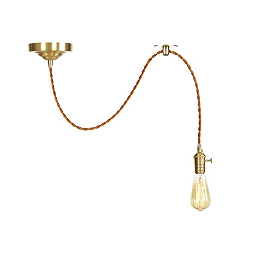 Lustre en cuivre doré HNVBDOPAE pour illuminer un salon style industriel