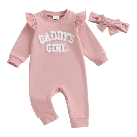 Carolilly Baby Girl Romper Set with Headband Cover