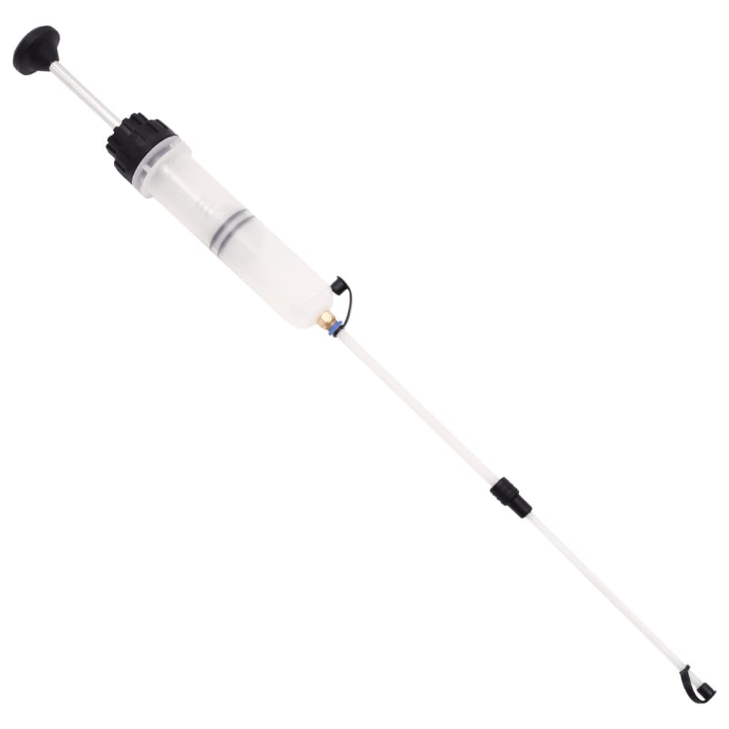Bremsenentlüfter Weiß und Schwarz 0,2 L Bremsflüssigkeit-Handpumpe mit transparentem Ablassschlauch 29,5 x 5,5 cm für Werkstatt, Auto, Reparatur und Montage