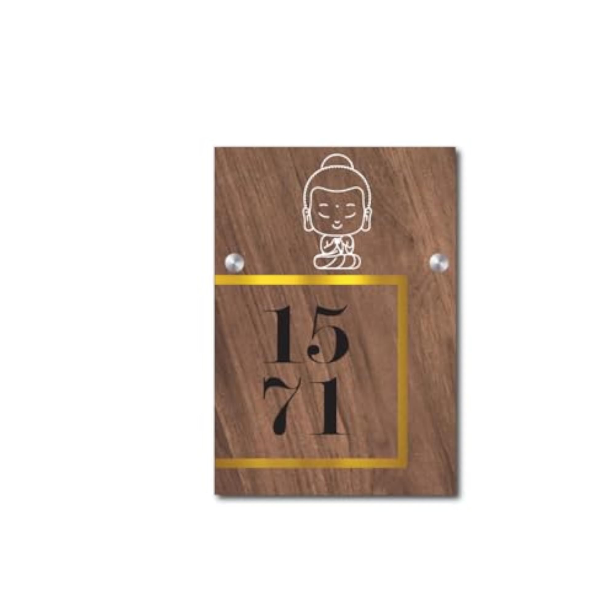 Lord Buddha Name Plate for Home Entrance