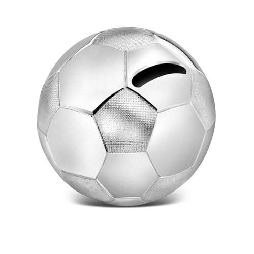 Zilverstad A6007260 Tirelire Ballon de Football Argenté Laqué 1 Unité (Lot de 1)