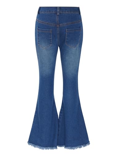Flared Jeans for Girls Teens Ripped Bell Bottoms Denim Pants Casual Flare Leg Trousers2