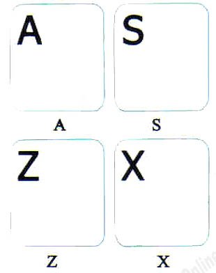 Pegatinas de teclado en inglés US para laptops y escritorios miniatura 1