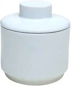Manteigueira Francesa Porcelana Branca Premium 250 gramas