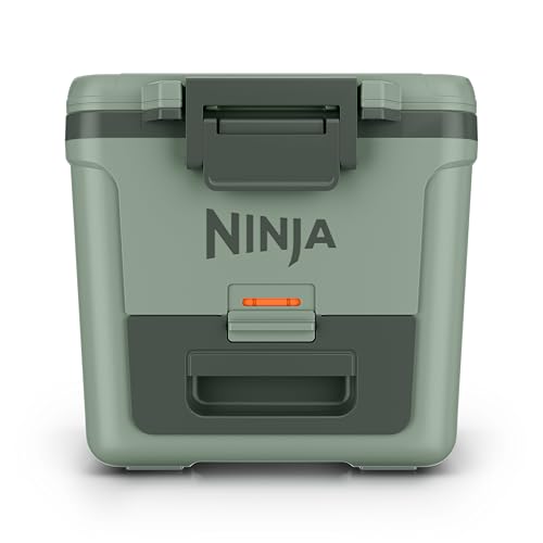 Image of Ninja | FrostVault 30QT Cooler with Wheels | Insulated with Temp Dry Storage Drawer | Keeps Ice Cold for Days | for the Beach, Camping, Picnics & More | Spanish Moss | FB230GN1