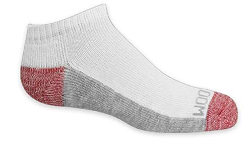Fruit Of The Loom Boys' 10 Pair Half Cushion No Show Socks (Medium (Shoe Size 9-2.5), White Assort)2