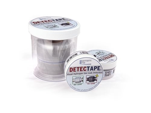 DetecTape® H2 Visual Hydrogen Leak Detector Tape: Hydrogen Gas Leak Detection for Fittings, Connectors, Welded Seams, Flanges, and More (2