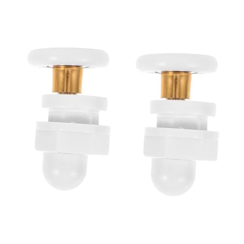 PENIKOKO 2個 老式デザインバスルーム滑車 静音弧ローラー シャワードア用スムーズ転 浴室引き戸交換部品