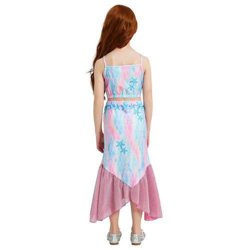 Girls Swimsuit 3 Piece Bathing Suits Flounce Ruffle Tankini Set Beach Swimwear with Cover Ups Skirt for 3-12Years4