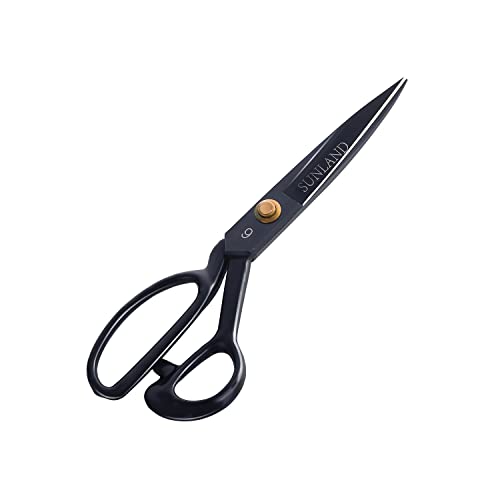 Sunland Forbici Professionali Da Sartoria Resistenti Per Sartoria, Per Costumi, Sartoria, Tessuto Da Cucito (22,9 Cm, Nero)