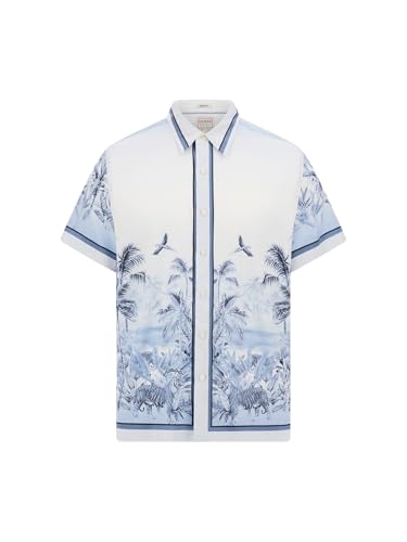GUESS Men's Eco Short Sleeve Charm Big Cat Shirt