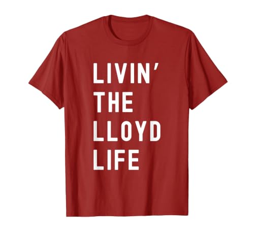 Lloyd Living The Lloyd Life Name T-Shirt, Men, Cranberry Red, X-Large