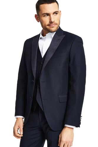 Tallia Alfani Mens Slim Fit Navy Tuxedo Jacket 46R, Blue