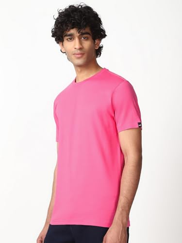 Image of Bewakoof Men's 100% Cotton Solid Regular Fit Half Sleeve Round Neck T-Shirt | Tshirt for Men Cotton| Casual Wear | Street Wear