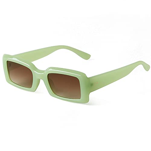 SDINM Retro Rectangle Sunglasses for Women 90s Tinted Lens Sun Glasses