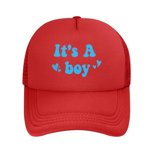 It's A Boy Cap Gender Reveal Baby Shower Welcome Newborn Mesh Hats2
