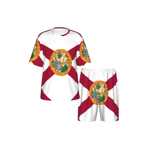 Pyjama drapeau Floride respirant ensemble de nuit doux pour sommeil confortable