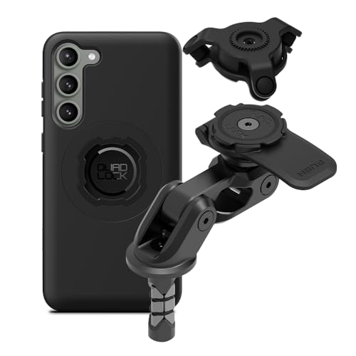 Image of Quad Lock Motorcycle Fork Stem Mount PRO Kit with Vibration Dampener and MAG Phone Case for Galaxy S23+