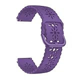 NMASDUYPU Bracelet respirant de 19 mm for Pro2, bracelet sport en caoutchouc souple for ID205L, bracelet romantique for filles(Deep Purple,Noise colorfit pulse)
