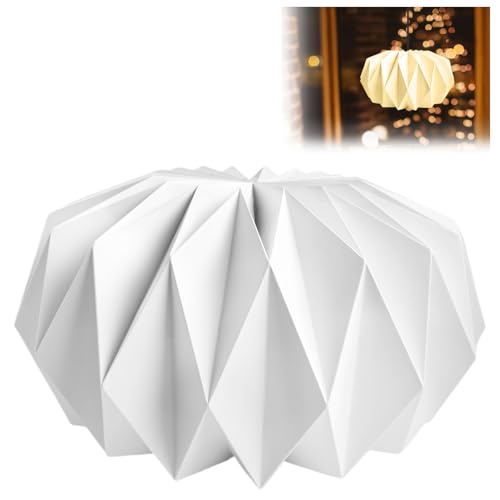 Abat-Jour en Papier Origami, Abat Lour Papier, Abat-Jour Décoratif, Origami Abat-jour en Papiers, Lampe Suspendue pour Salon Chambre Fête Mariage