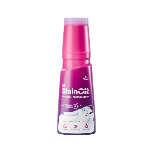 Image of StainOff Fabric Stain Remover Liquid - 250ml, Pack of 1 | Powerful Spot Cleaner for Clothes, Upholstery & Linen | Safe on All Fabrics | Quick Action Formula