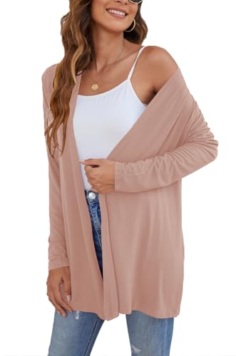Image of Ladlop Women's Lightweight Open Front Cardigans Long Sleeve Casual Soft Drape Fall Cardigan
