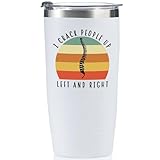 Onebttl Funny Chiropractor Gifts - I Crack People Up Left And Right - 20oz/590ml Stainless Steel Insulated Tumbler - Chiropractors Gift for Coworkers, Friends, Doctors - (White)