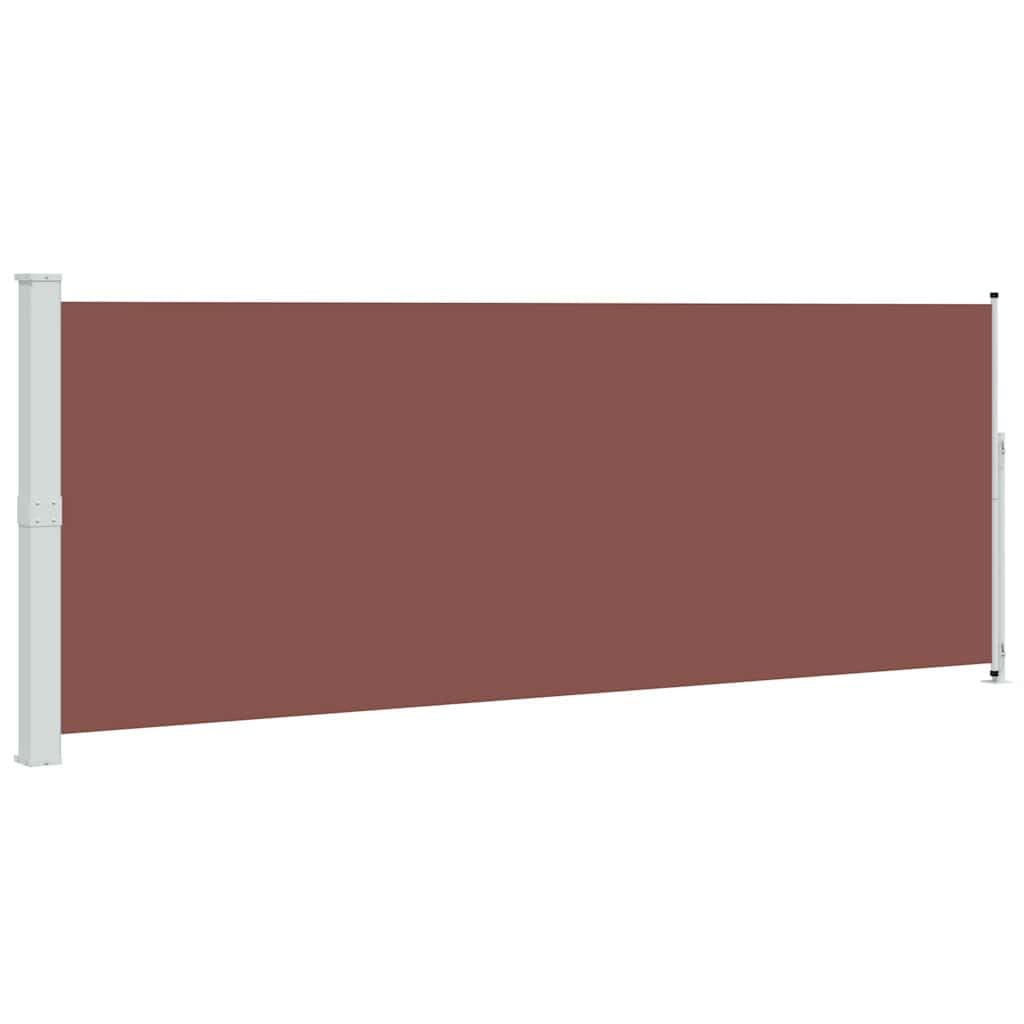 vidaXL Patio Retractable Side Awning Portable Awning Sun Protection Extendable for Balcony Garden Terrace Privacy Protection 180x500 cm Brown โ image 1