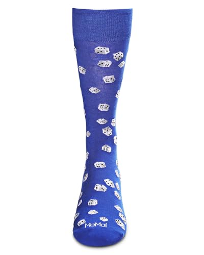 MeMoi Men's Roll of the Dice Rayan Blend Novelty Crew Sock3