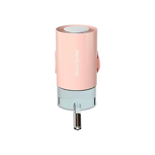 IALOALAST ペット用ウォーターボトル 自動給水器 ケージ付き吊り下げ式 犬猫兼用 大容量 500ml/700ml 給水ボウル付き スタイリッシュ球形 エコおしゃれ インテリアに溶け込む ペット小物 犬猫給水専用 (ピンク, 500ML)